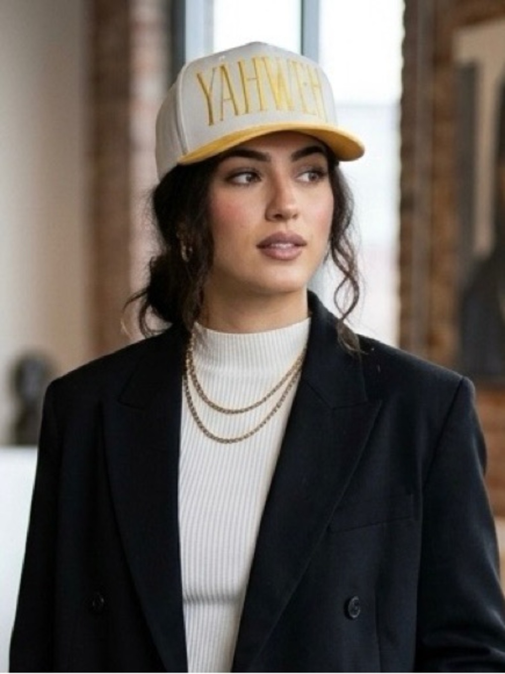 Simply Stitched - YAHWEH Embroidered canvas Trucker Hat